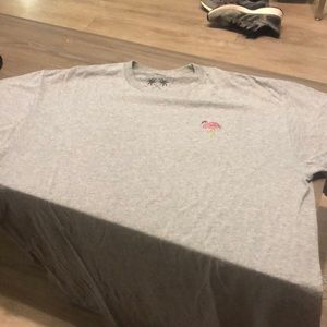 Grey Pink Flamingo Tee